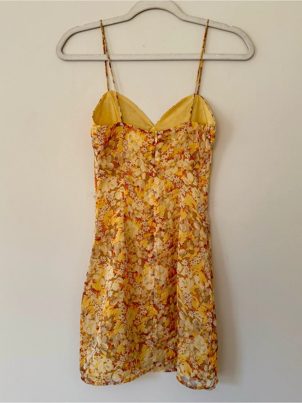 Sabo Skirt Reece Cami Dress & Matching Button Down Shirt Set, Yellow Floral – XS